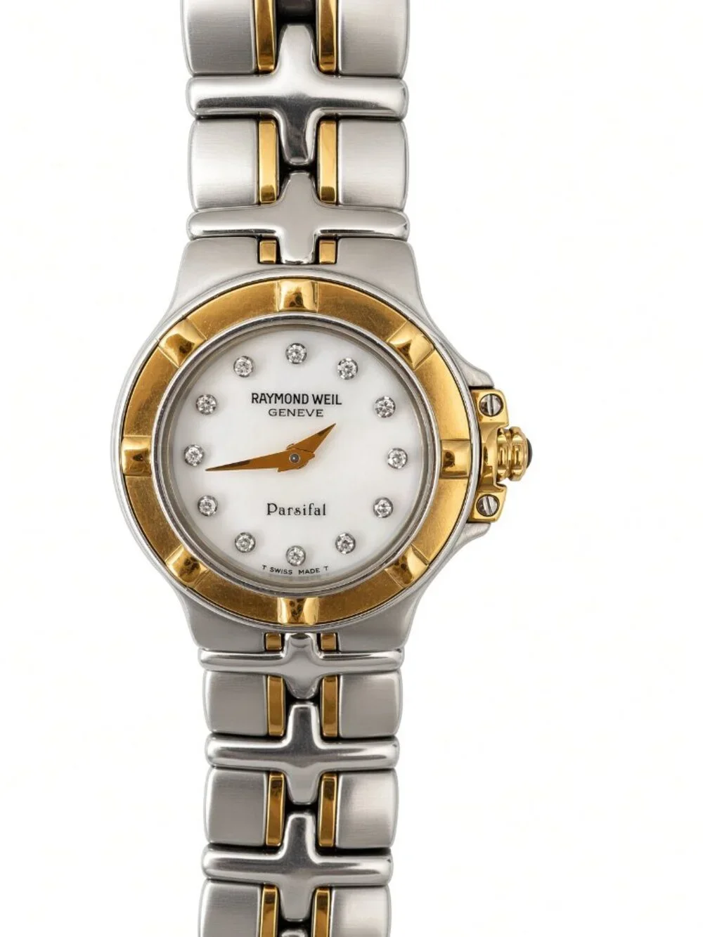 Raymond Weil Parsifal 18k/Stainless Steel, 12 Diamonds, Mother Of Pearl Watch